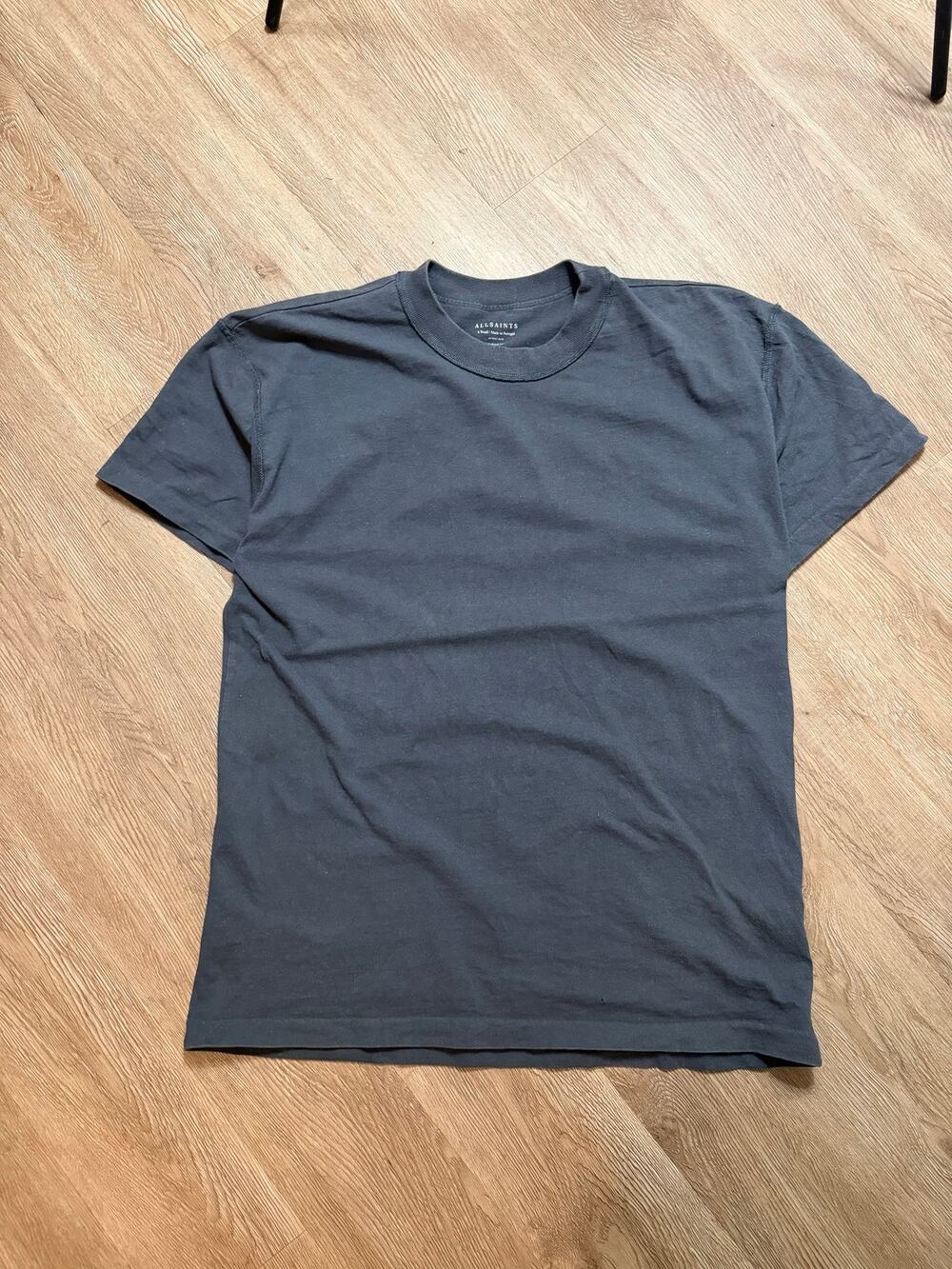 AllSaints Oversized Fit T Shirt Mens XS Black 100% Organic Cotton Portugal